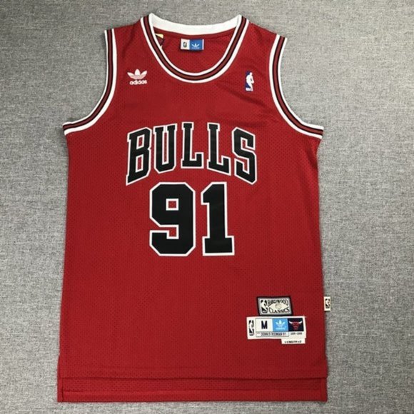 dennis rodman jersey red